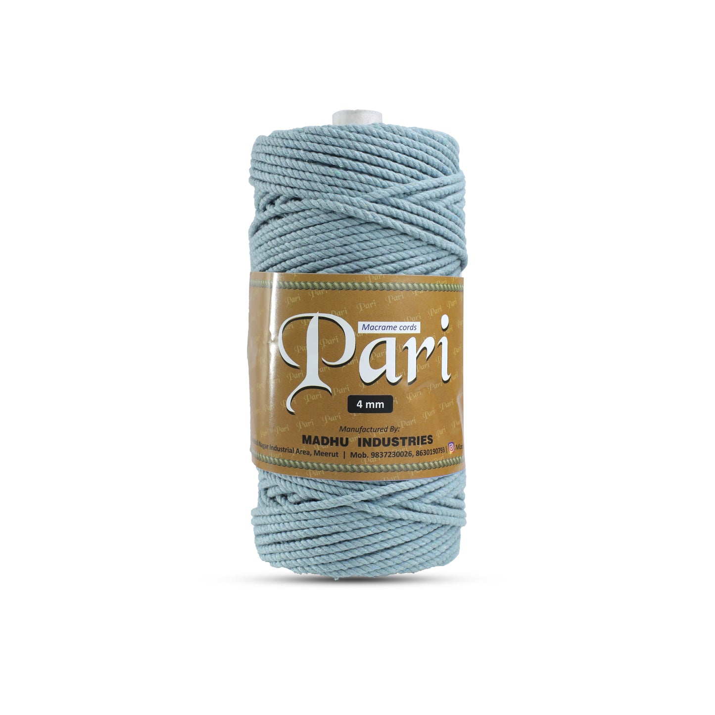 4mm Twisted (3Ply) | Mint Blue | 150 Metres | 1kg Spool | Cotton | No 25