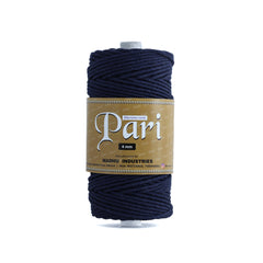 4mm Twisted (3Ply) | Dark Blue | 150 Metres | 1kg Spool | Cotton | No 27