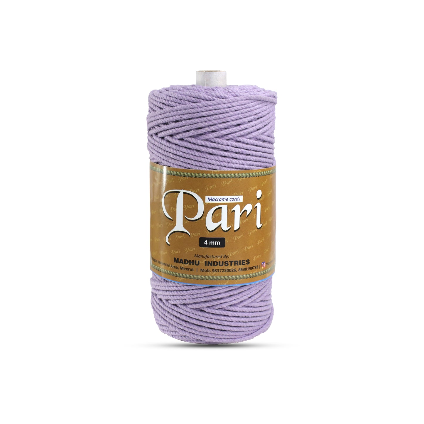 4mm Twisted (3Ply) | Lavender | 150 Metres | 1kg Spool | Cotton | No 31