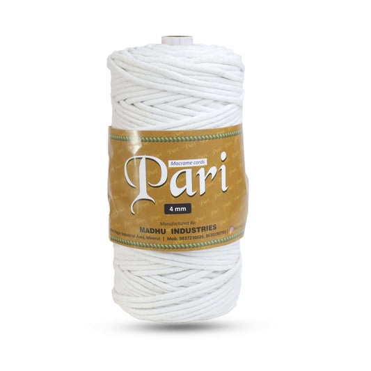 4mm Braided | Pure White | 140 Meters | 1Kg Spool | Cotton | No 03