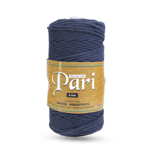 4mm Braided | Dark Blue | 140 Meters | 1Kg Spool | Cotton | No 27