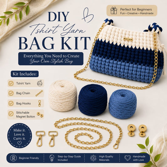 Tshirt yarn bag Kit - DIY Craft Kit