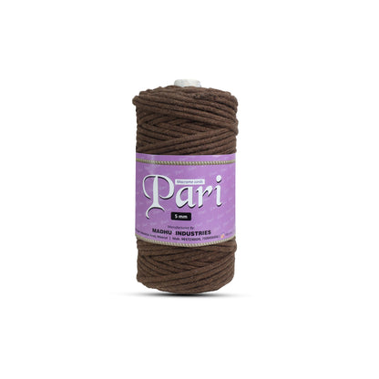 5mm Braided | Coffee Brown | Approx 100 Metres | 1kg Spool | Cotton | No 05