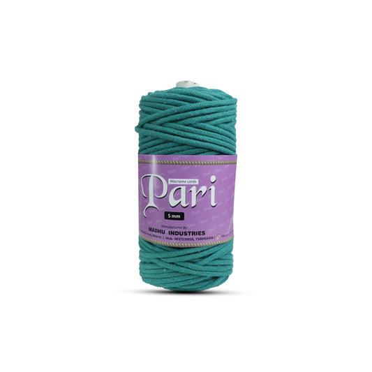 5mm Braided | Sea Green | Approx 100 Metres | 1kg Spool | Cotton | No 12