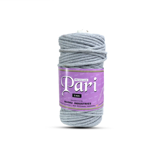 5mm Braided | Steel Grey | Approx 100 Metres | 1kg Spool | Cotton | No 24