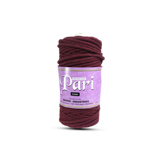 5mm Braided | Wine | Approx 100 Metres | 1kg Spool | Cotton | No 29