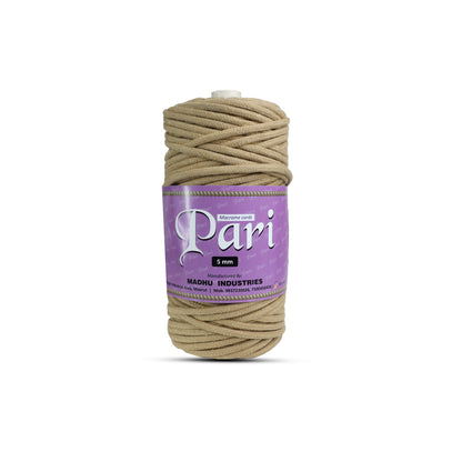 5mm Braided | Beige | Approx 100 Metres | 1kg Spool | Cotton | No 30