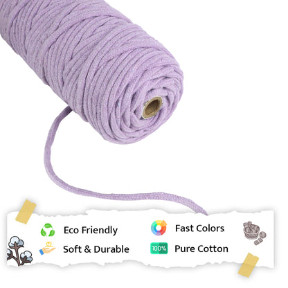 5mm Braided | Lavender | Approx 100 Metres | 1kg Spool | Cotton | No 31