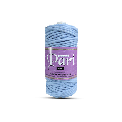 5mm Braided | Ice Blue | Approx 100 Metres | 1kg Spool | Cotton | No 32