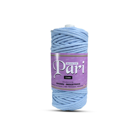 5mm Braided | Ice Blue | Approx 100 Metres | 1kg Spool | Cotton | No 32