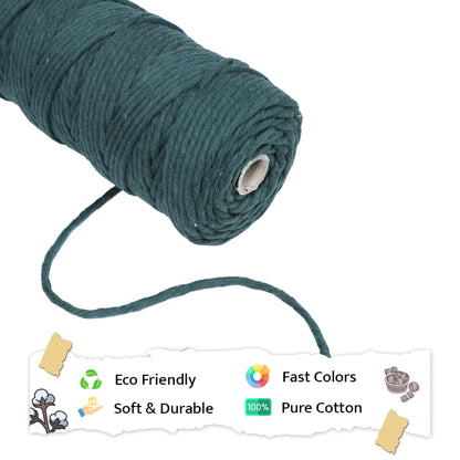 5mm Single Strand | Forrest Green | Approx 100 Metres | 1kg Spool | Cotton | No 10