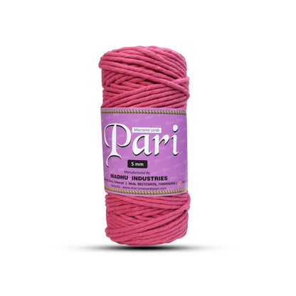 5mm સિંગલ સ્ટ્રાન્ડ | હોટ પિંક | આશરે 100 મીટર | 1 કિલો સ્પૂલ | કપાસ