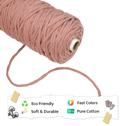 5mm Single Strand | Peach | Approx 100 Metres | 1kg Spool | Cotton | No 17