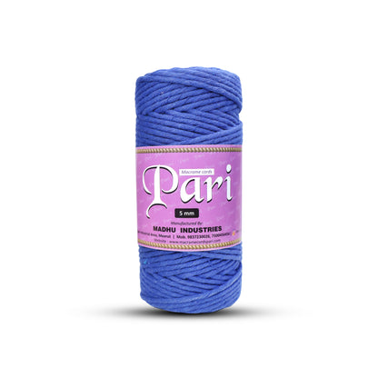 5mm Single Strand | Sapphire Blue | Approx 100 Metres | 1kg Spool | Cotton | No 20