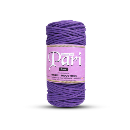 5mm Single Strand | Violet | Approx 100 Metres | 1kg Spool | Cotton | No 21