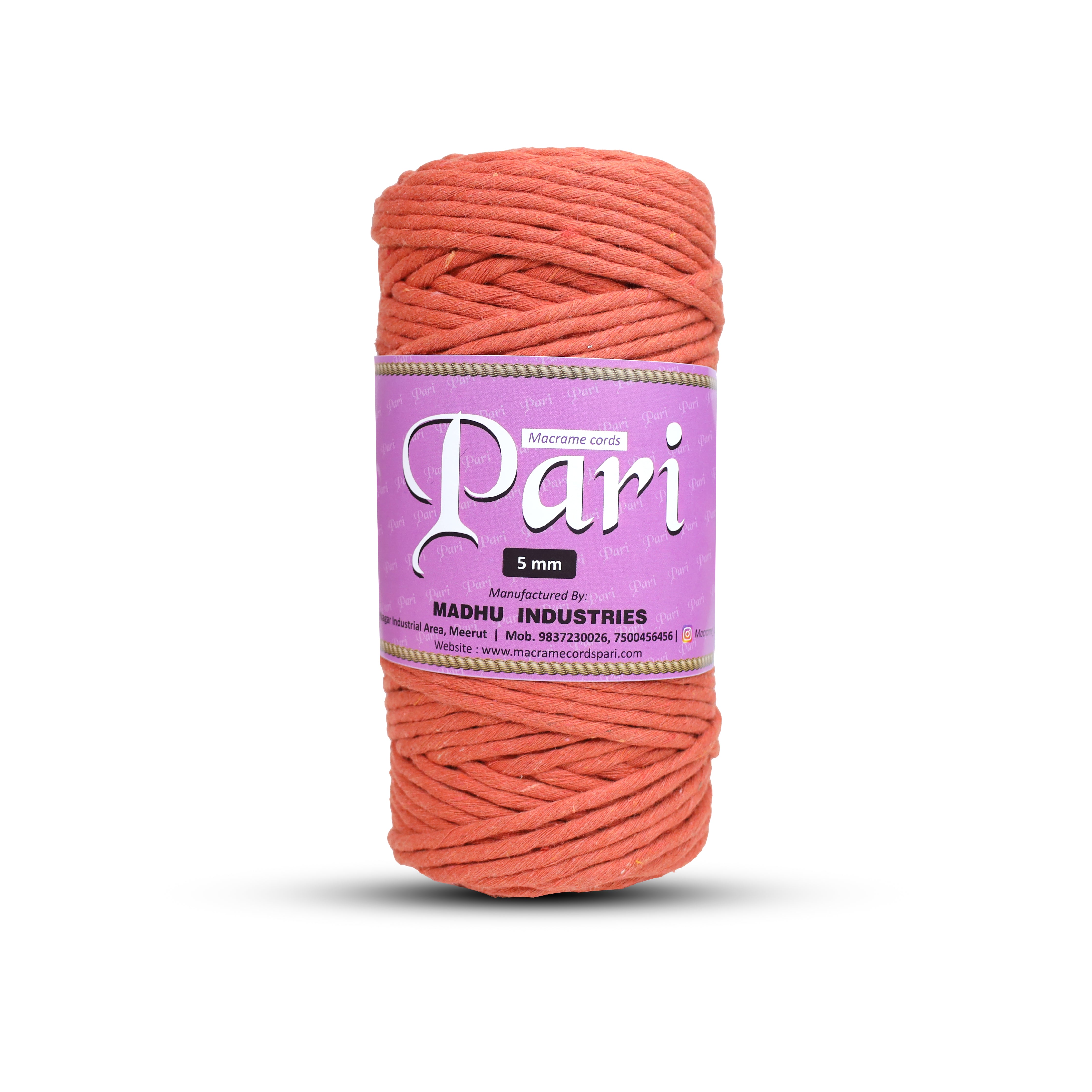 Rust Metres 5mm Single Strand | Rust | Approx 100 Metres | 1kg Spool | Cotton | No ...