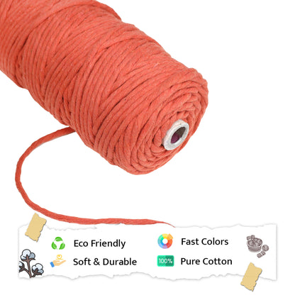 5mm Single Strand | Rust | Approx 100 Metres | 1kg Spool | Cotton | No 28