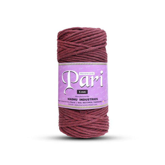5mm Single Strand | Wine | Approx 100 Metres | 1kg Spool | Cotton | No 29