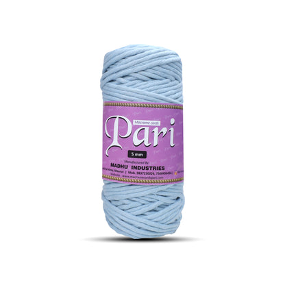 5mm Single Strand | Ice Blue | Approx 100 Metres | 1kg Spool | Cotton | No 32