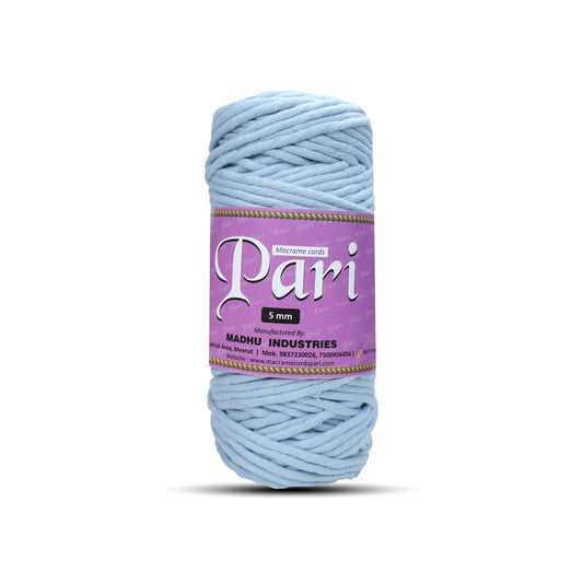 5mm Single Strand | Ice Blue | Approx 100 Metres | 1kg Spool | Cotton | No 32