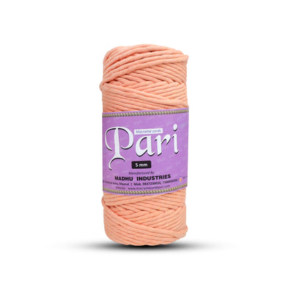 5mm Single Strand | Pastel Orange | Approx 100 Metres | 1kg Spool | Cotton | No 34