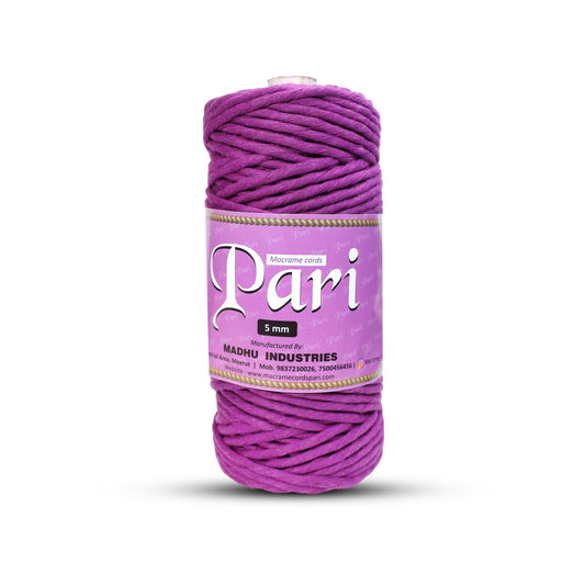 5mm Single Strand | Reddish Purple | Approx 100 Metres | 1kg Spool | Cotton | No 36