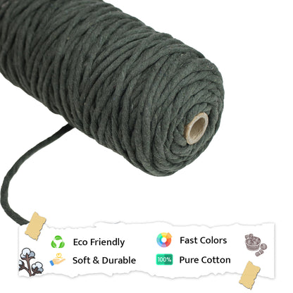 5mm Single Strand | Army Green | Approx 100 Metres | 1kg Spool | Cotton | No 38