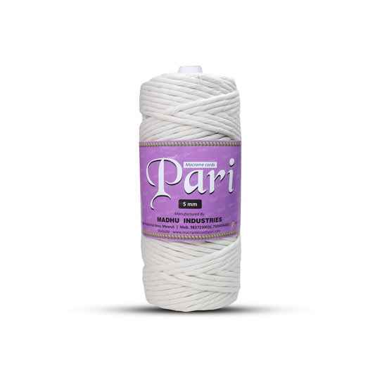 5mm Single Strand | Off White | Approx 100 Metres | 1kg Spool | Cotton | No 04