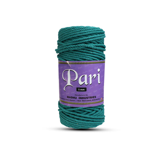 5mm Twisted (3Ply) | Sea Green | Approx 100 Metres | 1kg Spool | Cotton