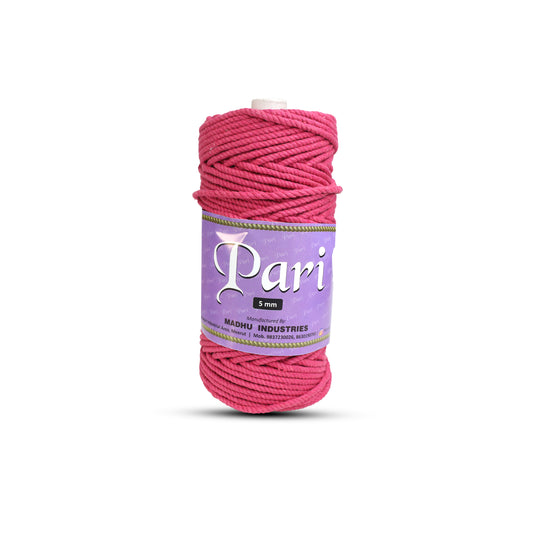 5mm Twisted (3Ply) | Hot Pink | Approx 100 Metres | 1kg Spool | Cotton | No 16