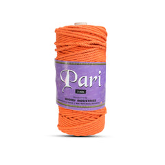 5mm Twisted (3Ply) | Orange | Approx 100 Metres | 1kg Spool | Cotton