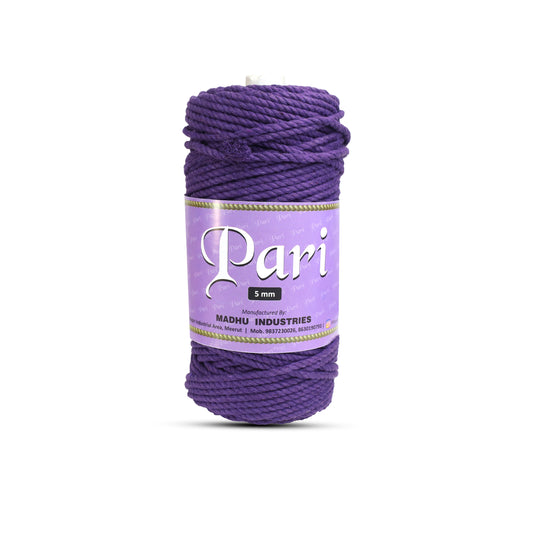 5mm Twisted (3Ply) | Violet | Approx 100 Metres | 1kg Spool | Cotton | No 21