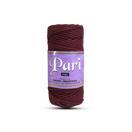 5mm Twisted (3Ply) | Wine | Approx 100 Metres | 1kg Spool | Cotton