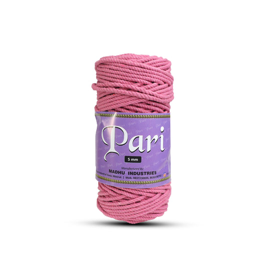 5mm Twisted (3Ply) | Bright Pink | Approx 100 Metres | 1kg Spool | Cotton | No 33