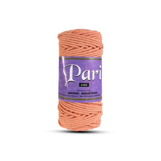 5mm Twisted (3Ply) | Pastel Orange | Approx 100 Metres | 1kg Spool | Cotton | No 34