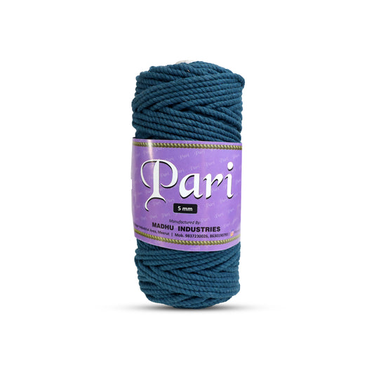 5mm Twisted (3Ply) | Teal Blue | Approx 100 Metres | 1kg Spool | Cotton | No 39