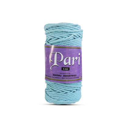 5mm Twisted (3Ply) | Aqua Blue | Approx 100 Metres | 1kg Spool | Cotton