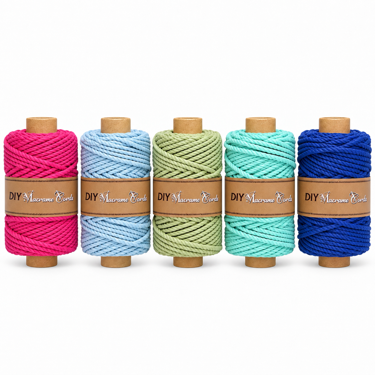 4mm Twisted (3Ply) | 5 Random Colour Pack | 250gm