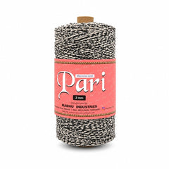 2mm Twisted Multicolor | Black+Off White | Approx 350-400 meters | 1Kg