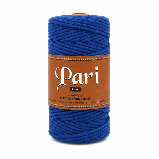 4mm knitted |Royal Blue| 150 meters| 1Kg Spool| Cotton