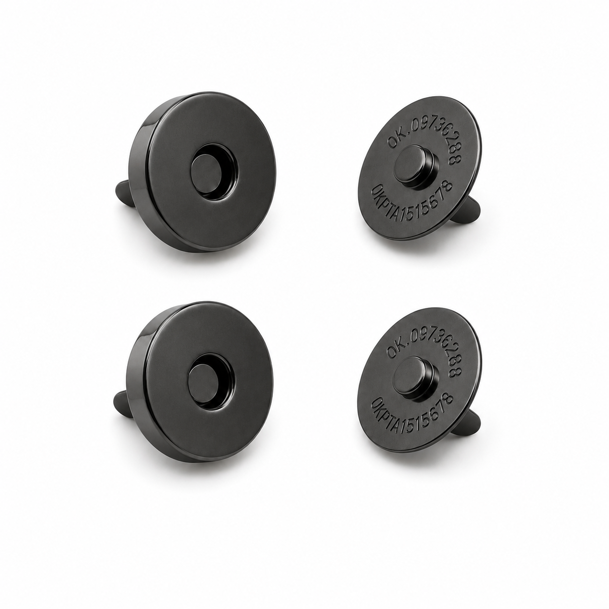 Round Magnetic Button Clasp Snaps (Pack of 4)