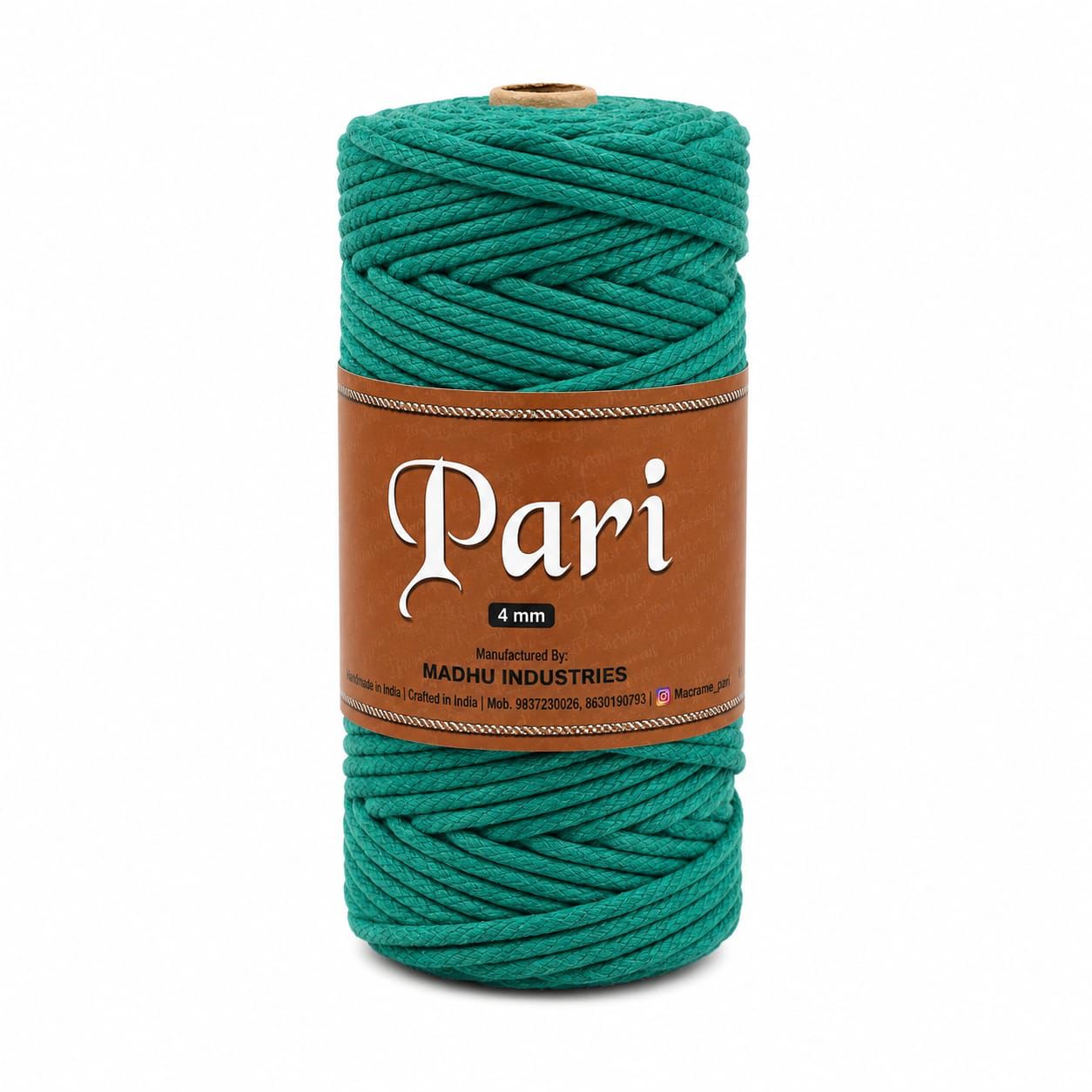 4mm Knitted | Sea Green | 140 Meters | 1Kg Spool | Cotton