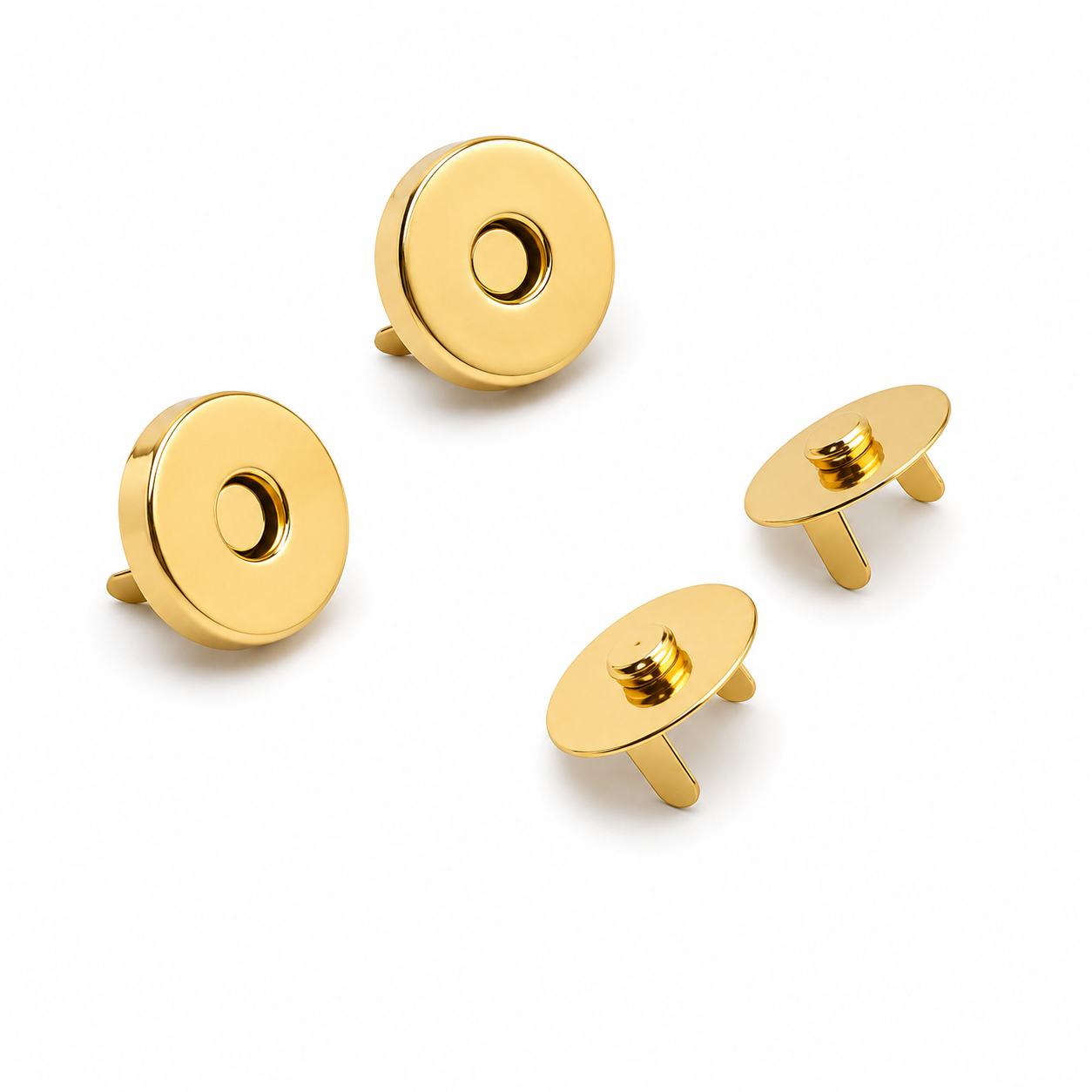 Round Magnetic Button Clasp Snaps (Pack of 4)