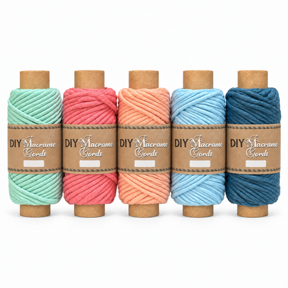 4mm Single Strand | 5 Random Colour Pack |100gm Spool | Cotton