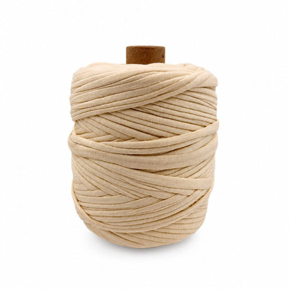 Soft TShirt Yarn Roll | 500grams | Beige Color | Perfect for Macramé, Crochet & DIY Projects