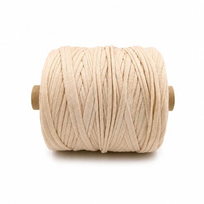 Soft TShirt Yarn Roll | 500grams | Beige Color | Perfect for Macramé, Crochet & DIY Projects