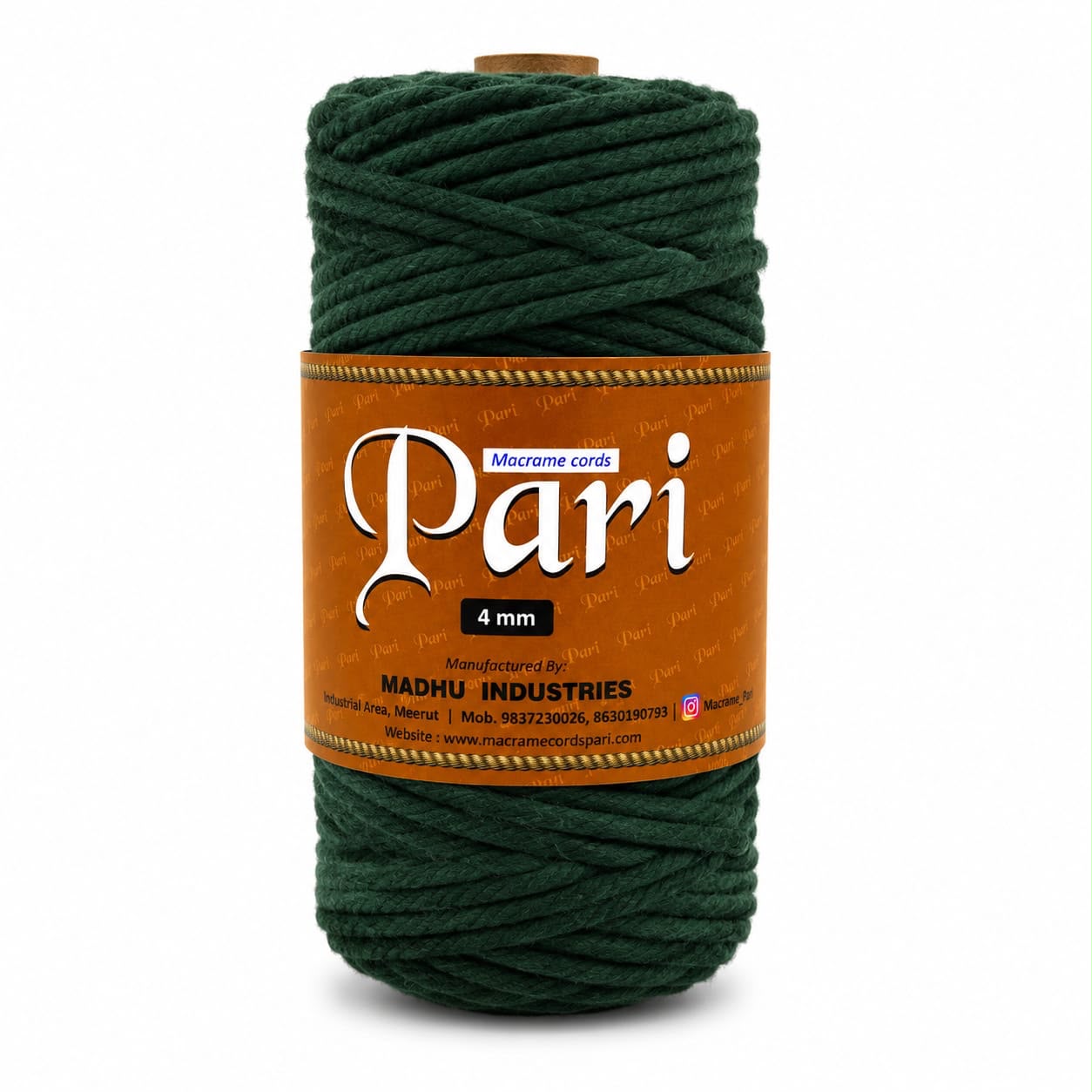 4mm Knitted | Forest green | 150 meters | 1 Kg spool