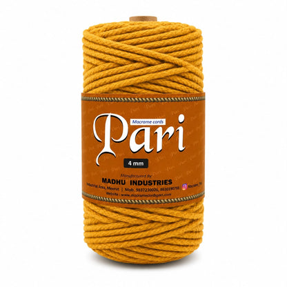 4mm Knitted | Mustard | 150 meters | 1 Kg Spool