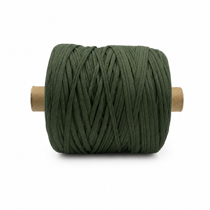 Soft Tshirt Yarn | 500grams | Army Green Colour | Perfect for Macrame, Crochet & DIY Project