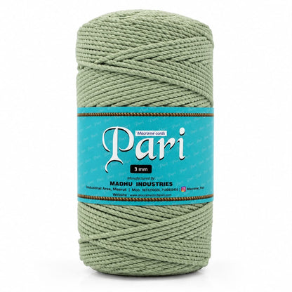 3mm Twisted (3Ply) | Olive Green | 200 - 250 Metres | 1kg Spool | Cotton | No 14